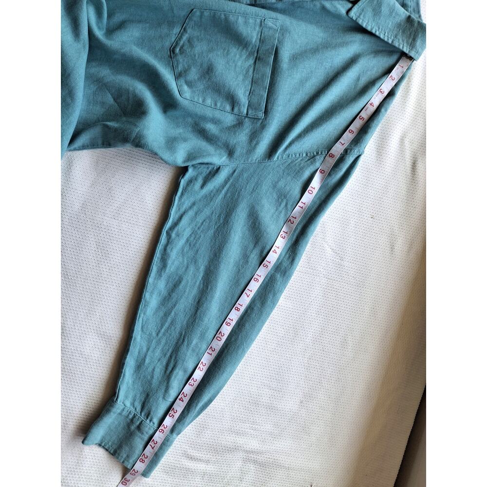 Banana Republic Linen Blend Shirt Womens XL Aqua Blue Button Down NWT - Picture 8 of 8